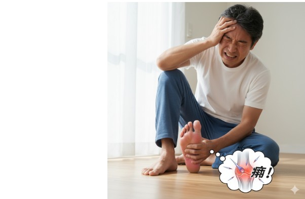 《辛い痛風の痛み》でお悩みなら整体で改善する方法があります！！|瞬間的に痛みを和らげる【瞬楽道】